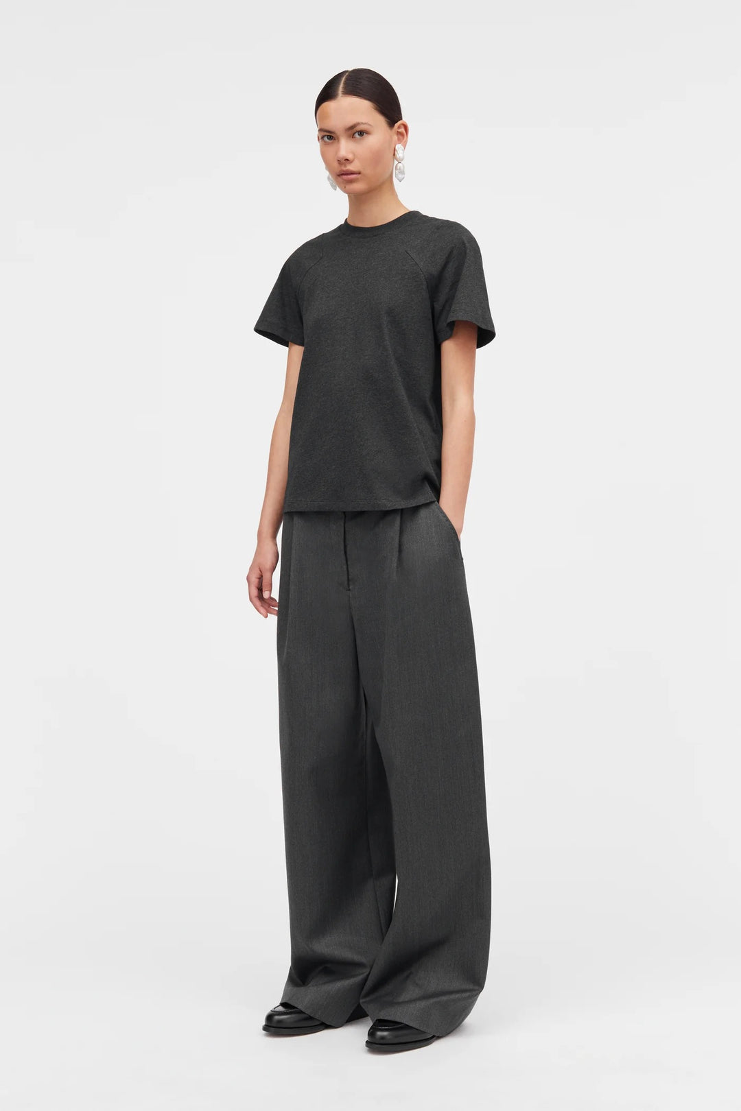 Laia Monogram Cotton Jersey Dark Grey