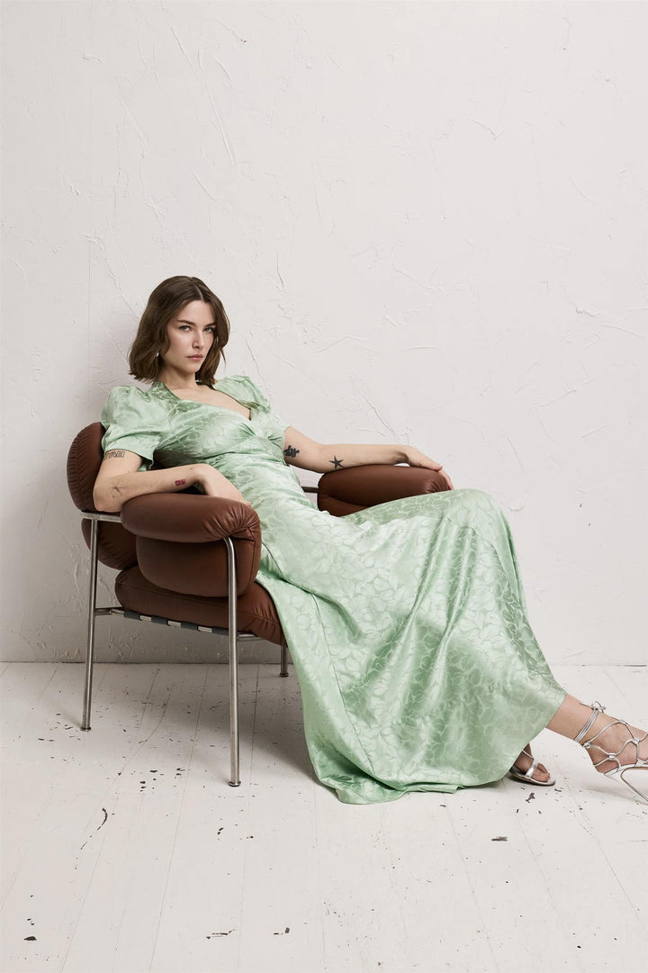 Leslie Jacquard Dress Mint