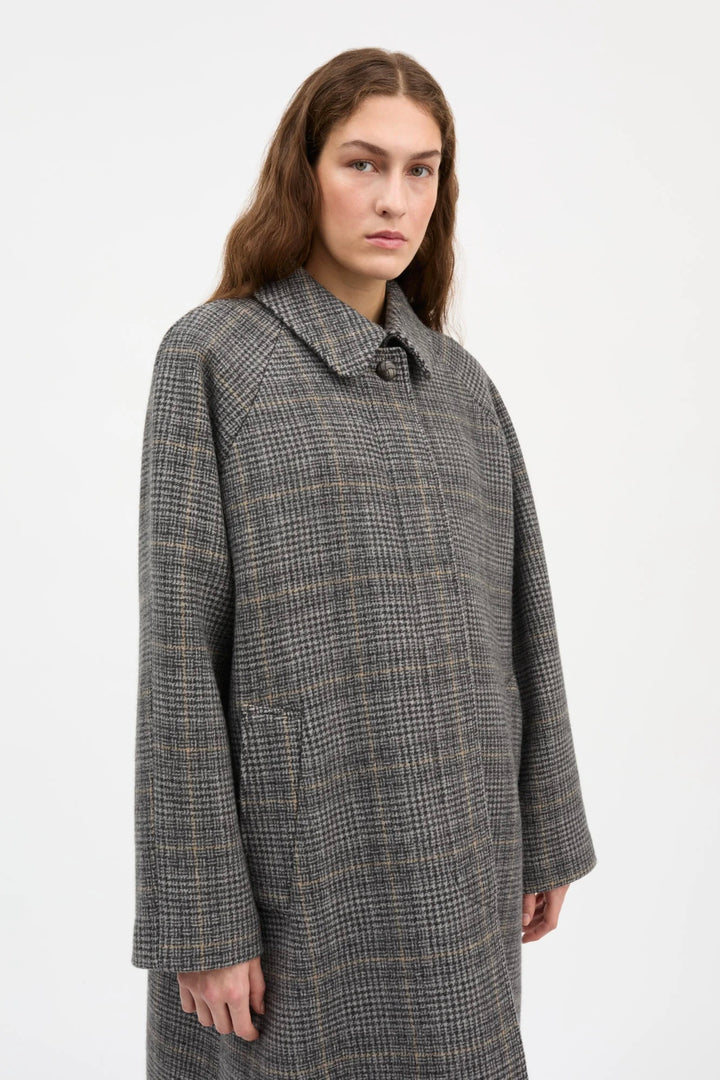 Mary Coat Grey Check