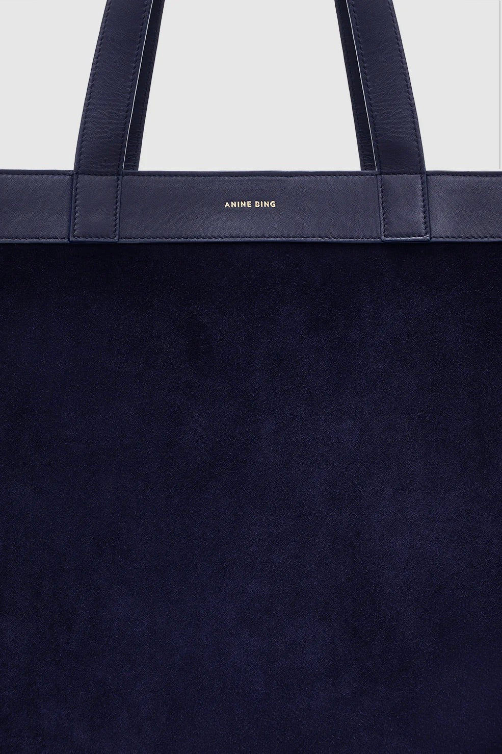 ANINE BING Medium Rio Tote Navy Suede - Dale