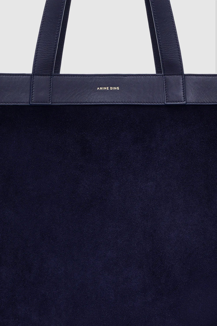 ANINE BING Medium Rio Tote Navy Suede - Dale