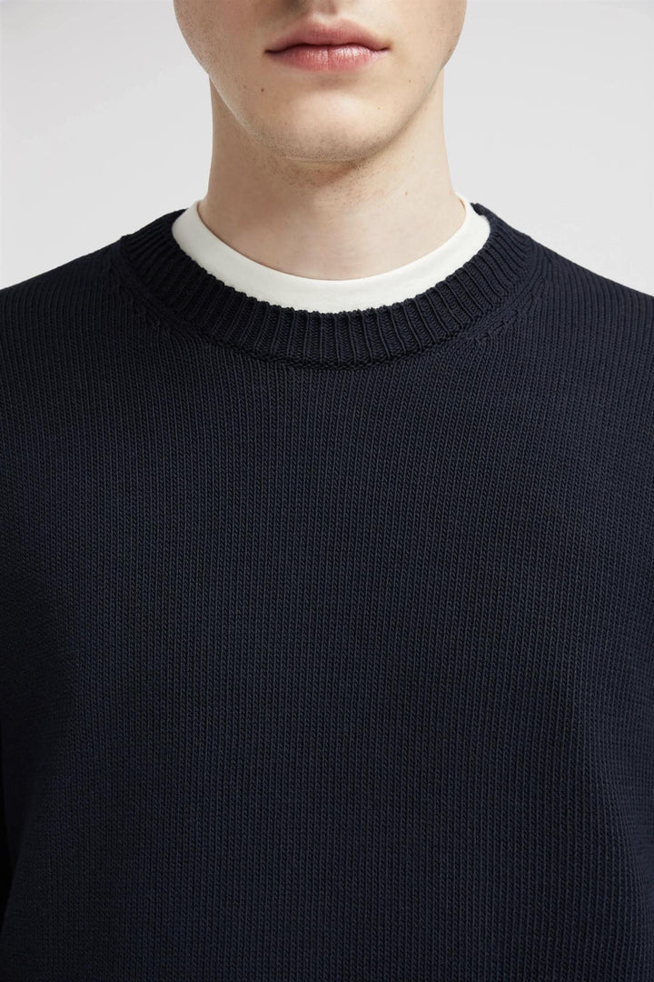 Logo Patch Cotton Jumper Blue