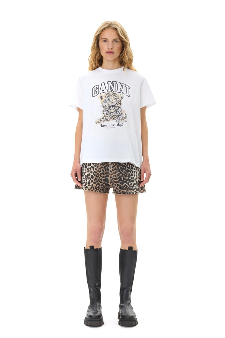 Basic Jersey Leopard Relaxed T-shirt