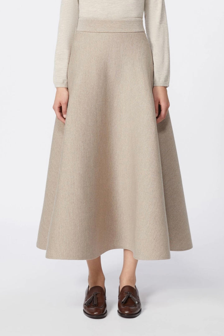 Full Tech Wool Skirt Sand