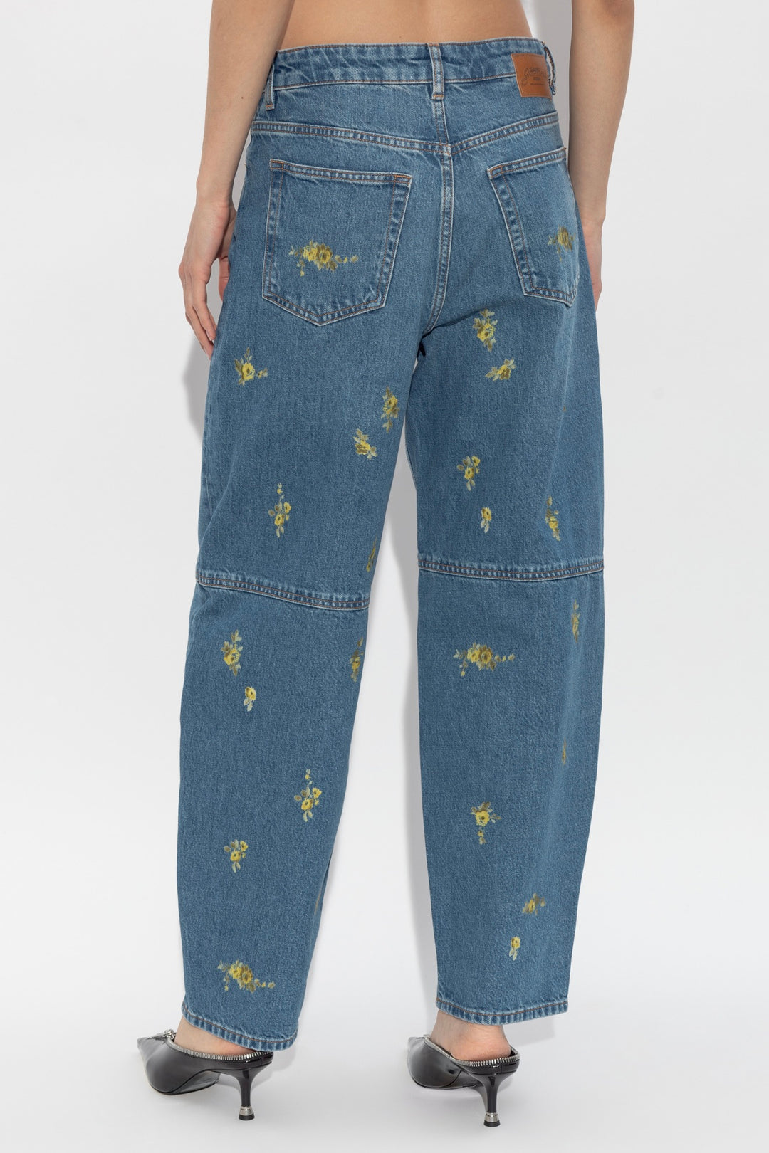 Printed Flower Denim Stary Jeans