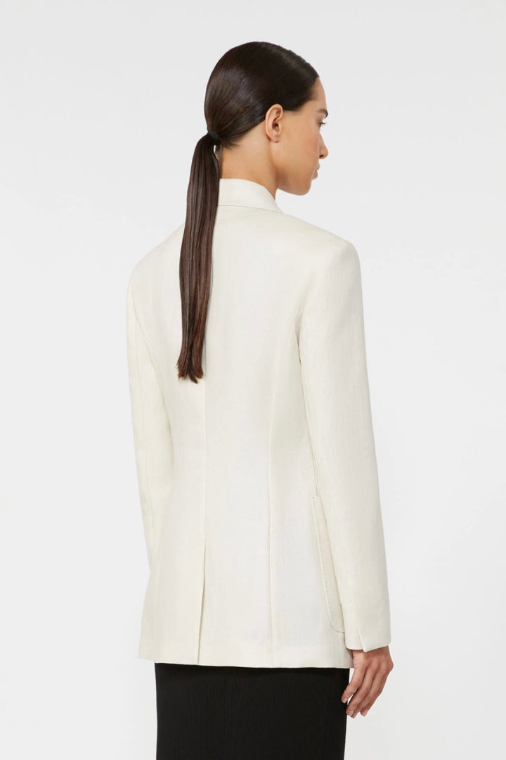 Pure Linen Blazer Beige