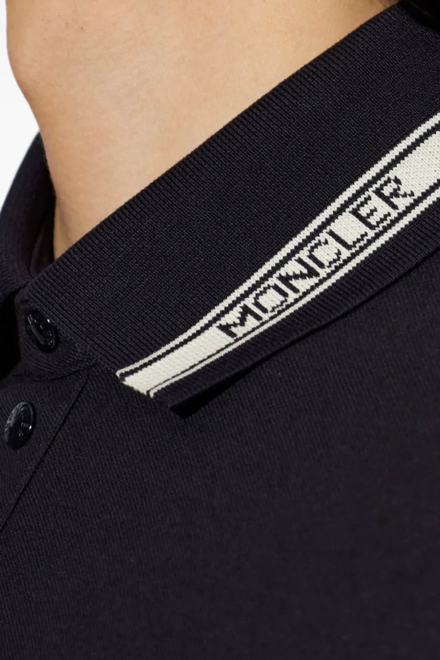 Cotton Piquet Polo Shirt Navy Blue