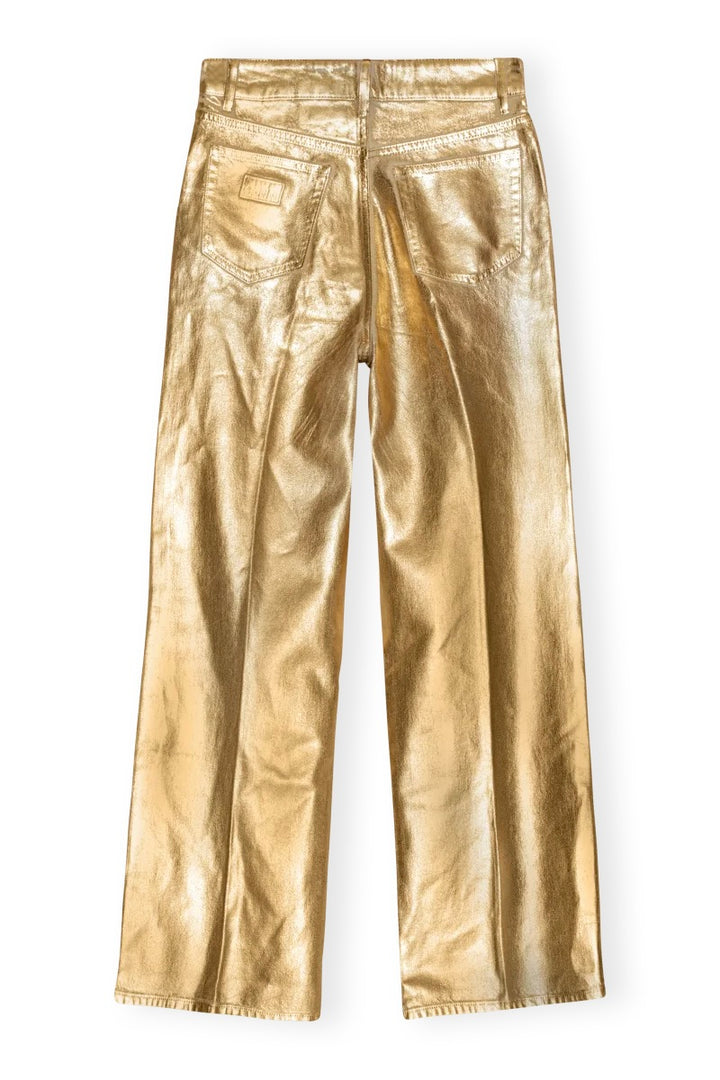 Foil Denim Wide Jeans