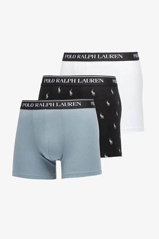 Boxer Brief 3pk Black Print/Grey Blue/White