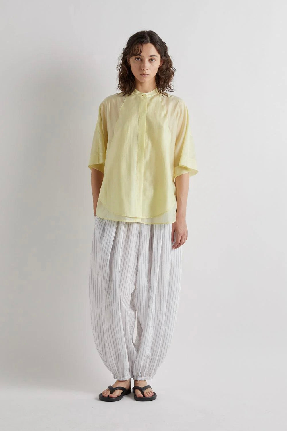 Balloon Pants Rigato Offwhite