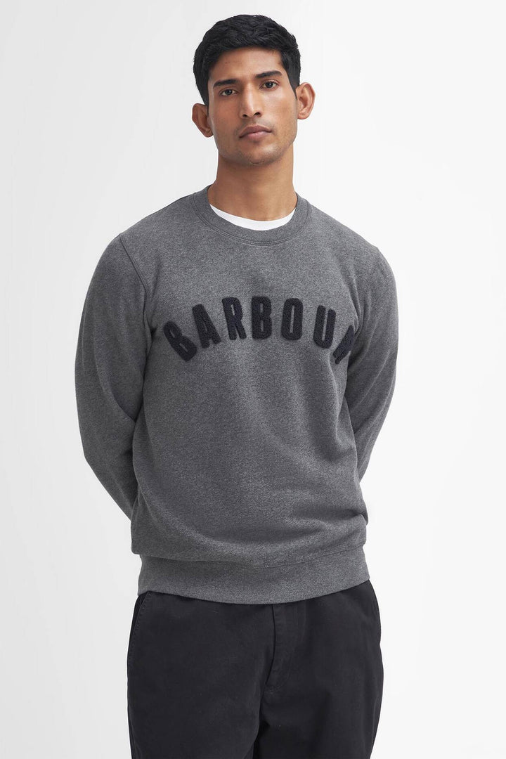 Barbour Prep Logo Sweatshirt Mid Grey Marl