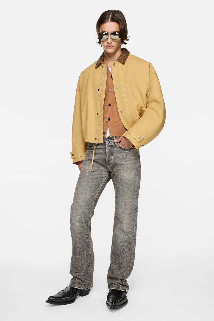 Twill Bomber Jacket Sand Beige