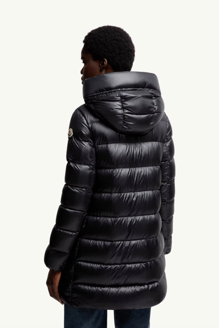 Suyenne Hooded Mid-Length Down Jacket Black