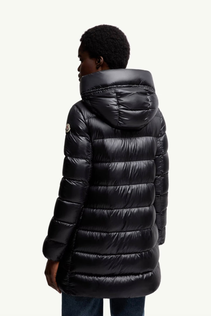 Suyenne Hooded Mid-Length Down Jacket Black
