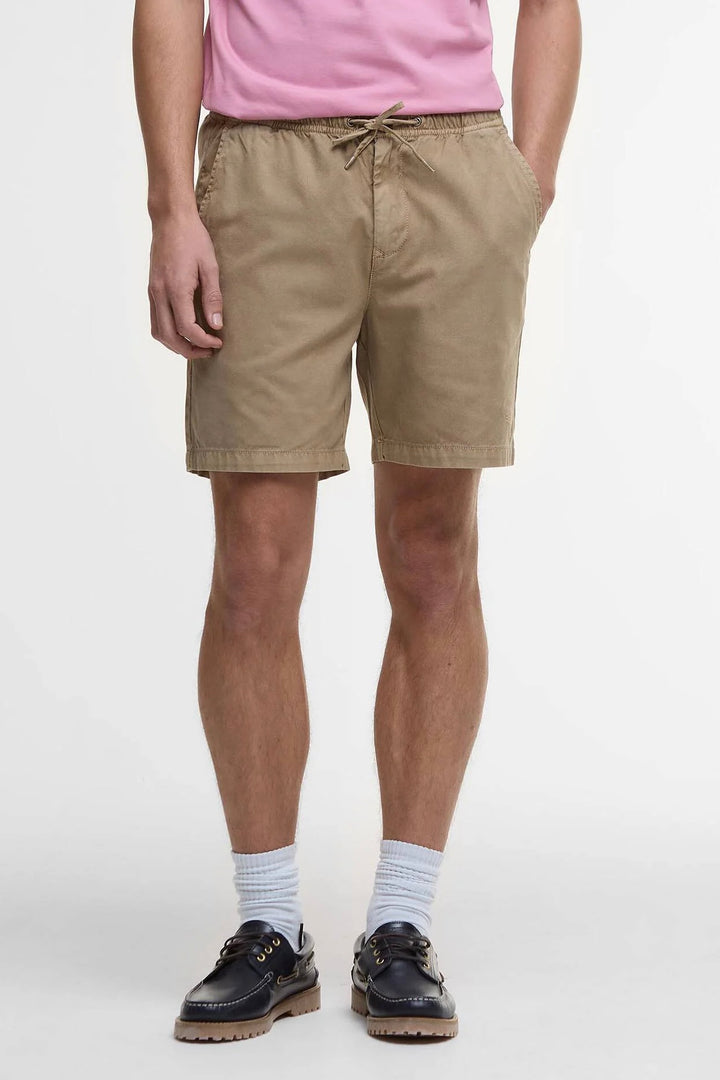 Washed Oxford Relaxed Shorts Stone