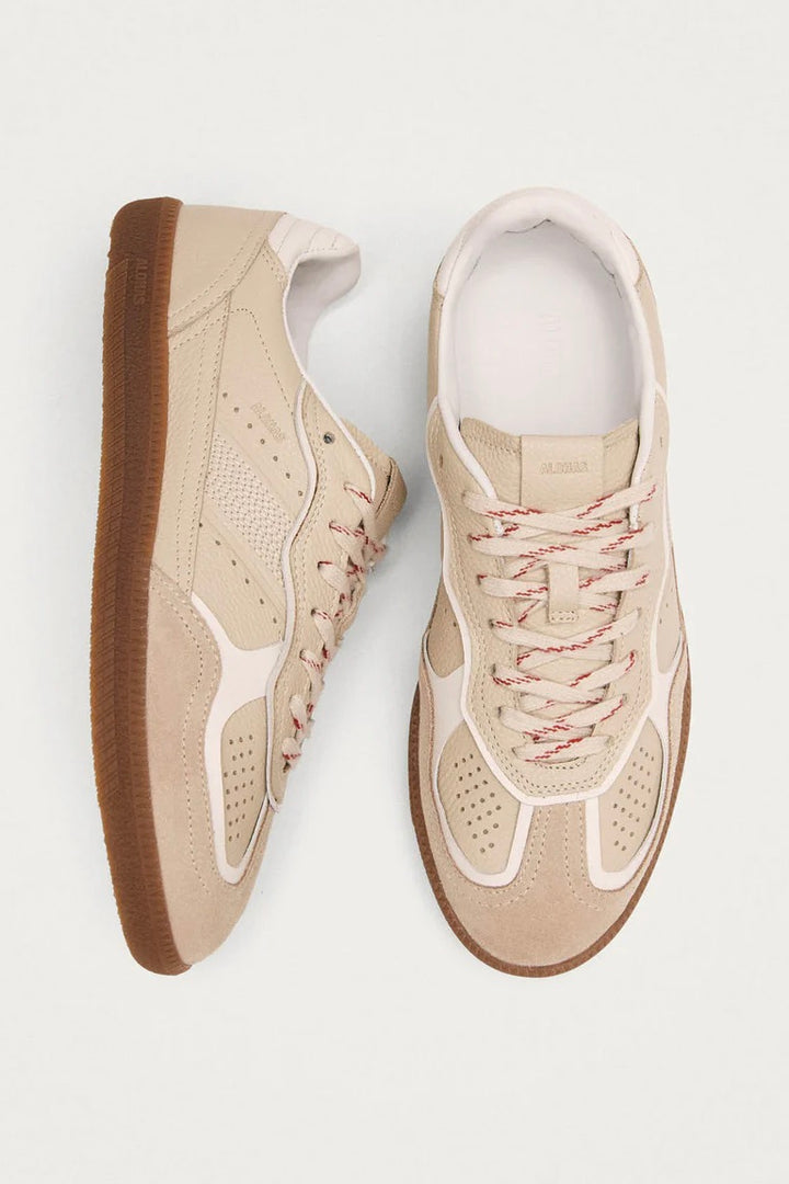 Tb.490 Rife Grain Cream Leather Sneakers