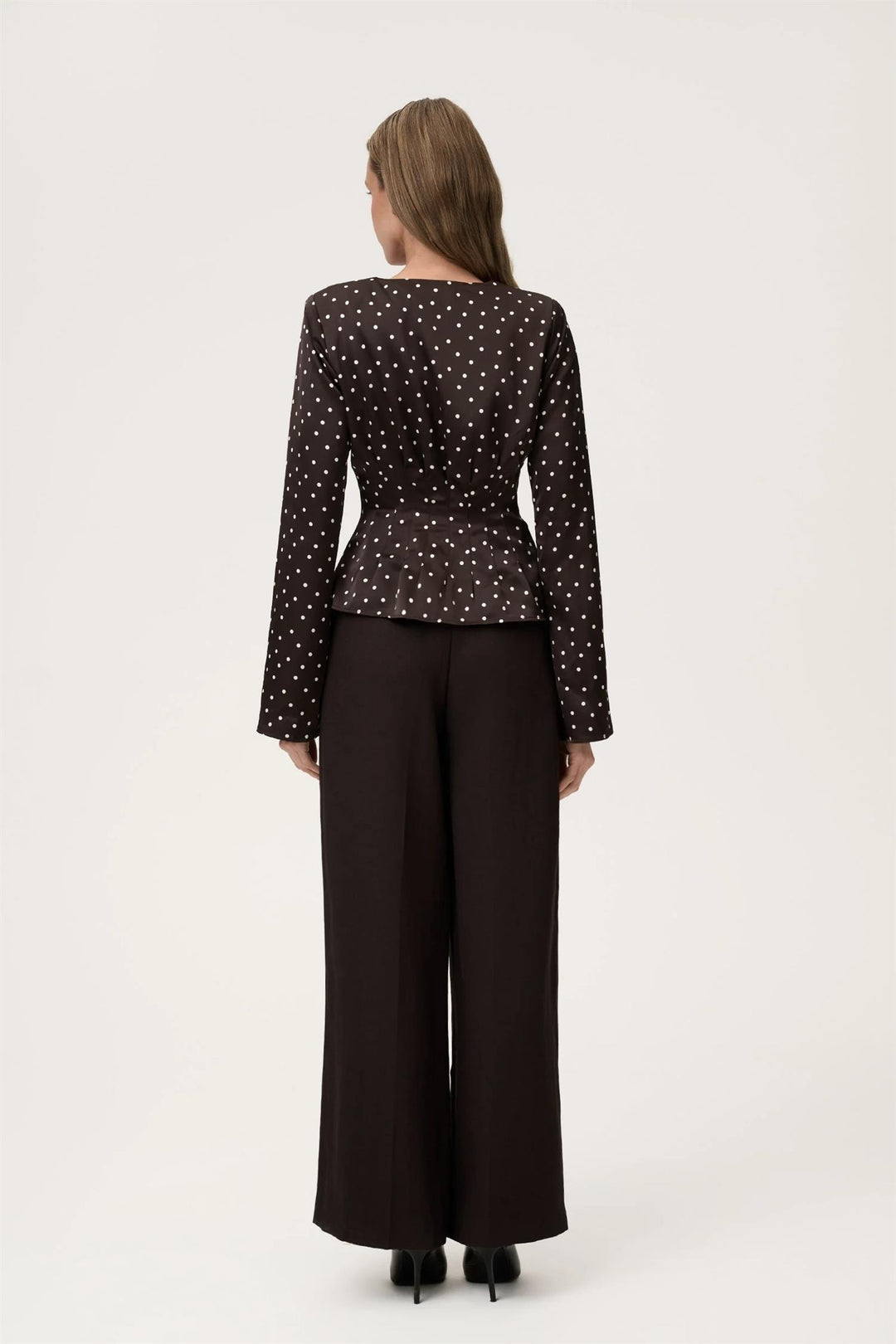 Marmo Blouse Micro Dots Espresso
