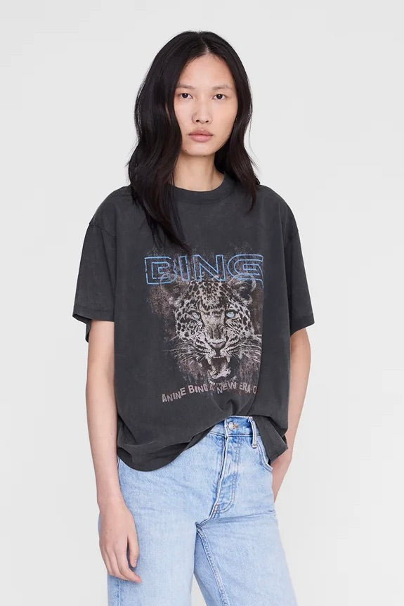 Cade Tee Leo Muse Washed Black