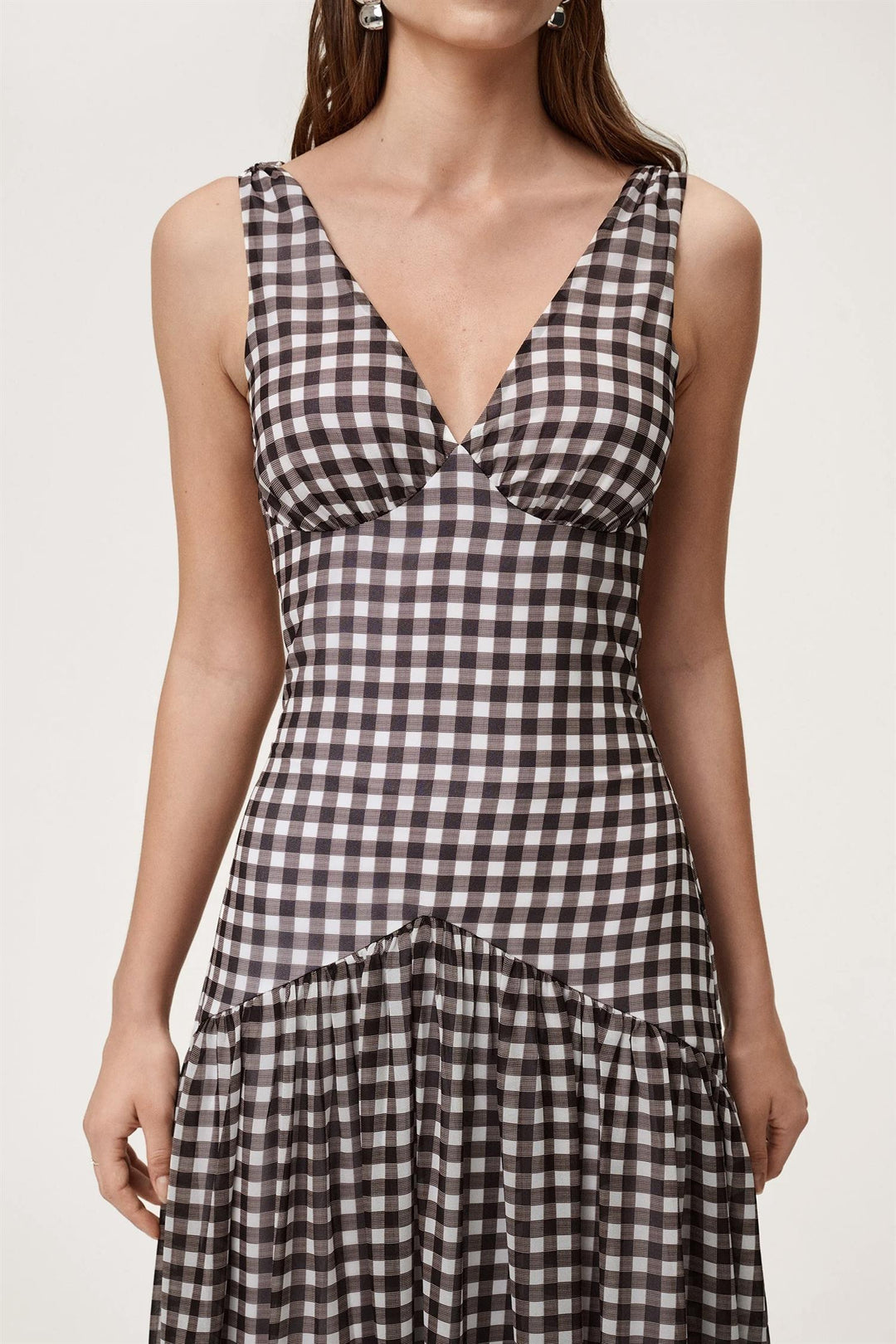 Toulouse Dress Brown Gingham