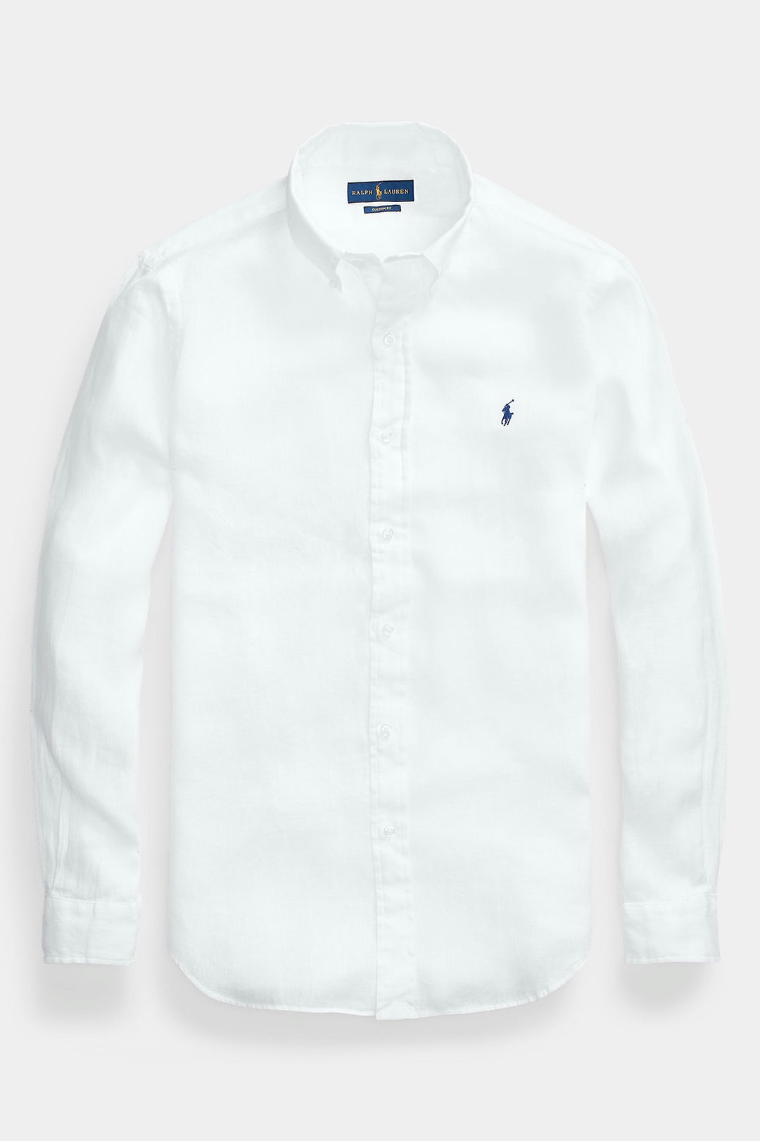 POLO RALPH LAUREN - Custom Fit Linen Shirt White - Dale