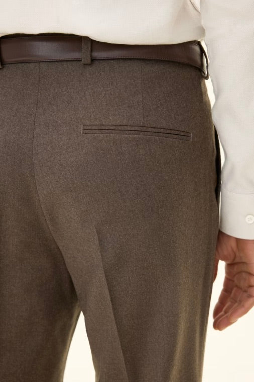 Dandy Turn Up Trousers Beige