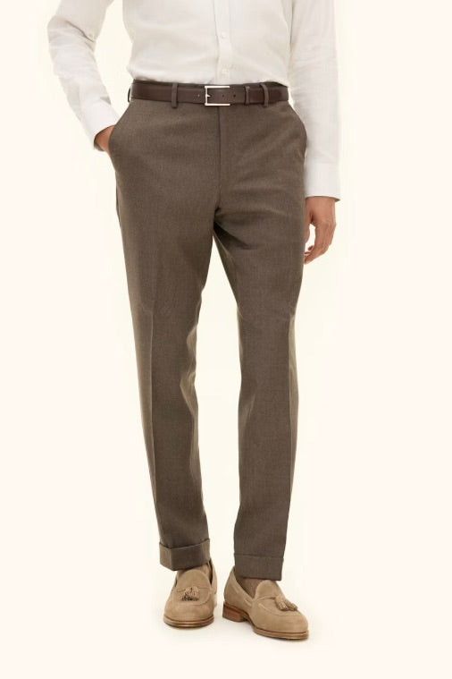 Dandy Turn Up Trousers Beige