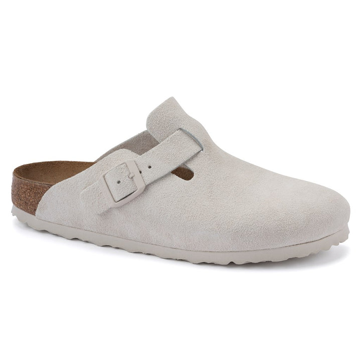 Boston Suede Leather - Antique White - Women's