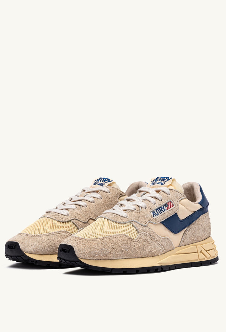 AUTRY Reelwind Low Suede Sneakers Ecru/Ensign Blue - Dale