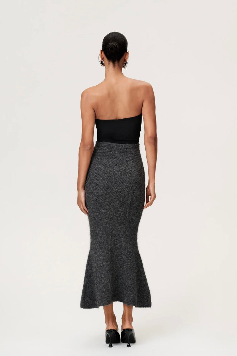 Cessole Midi Skirt Dark Grey