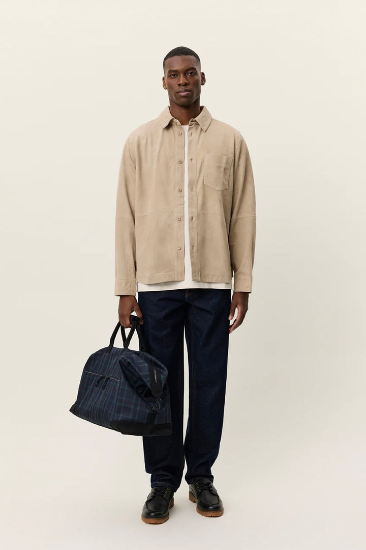 LES DEUX Bertram Suede Overshirt - Dale