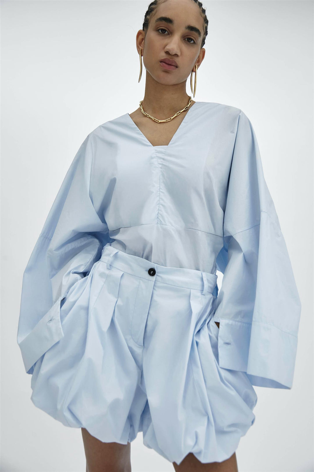 THELATEST DANA 4009 T0160 POPELINE FERMO Light Blue - Dale