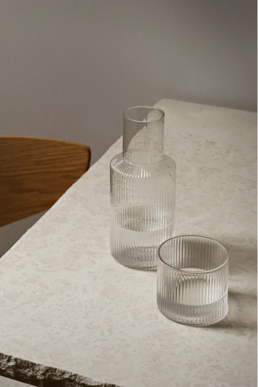Ripple Small Carafe Set Clear