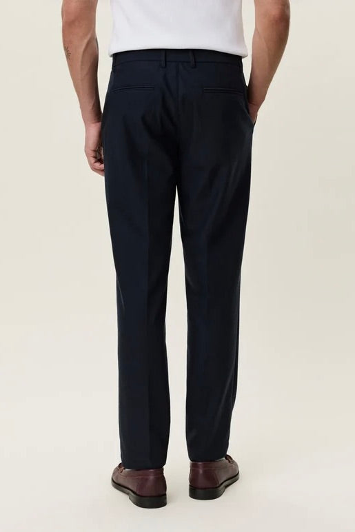 Brushed Twill Reg Suit Pants Dark Blue