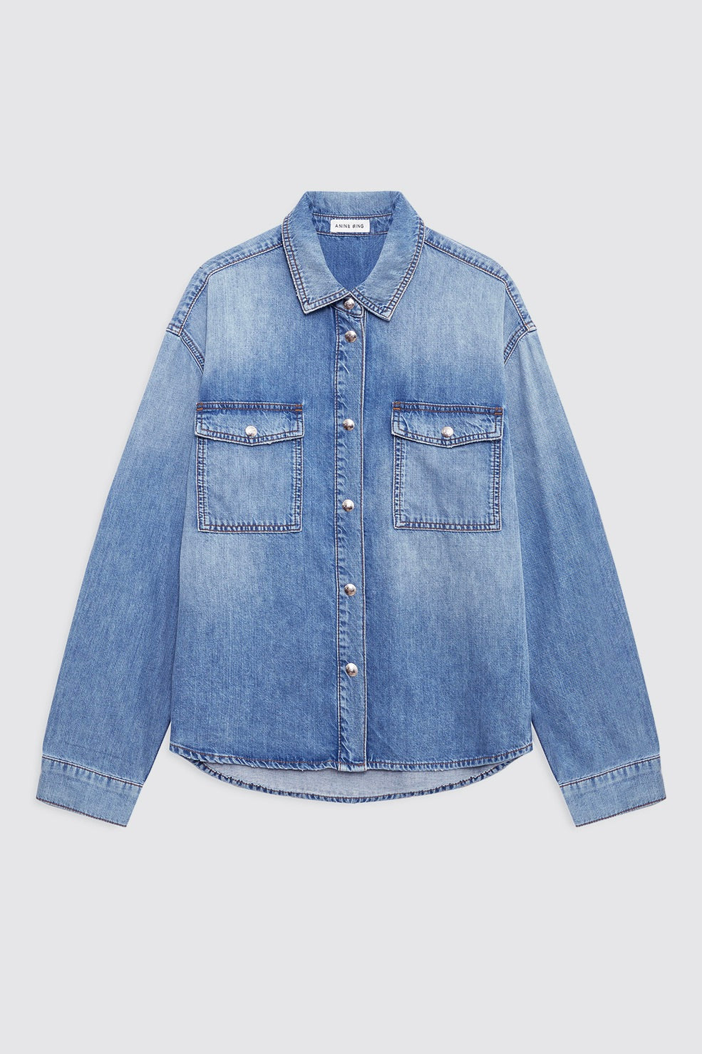 ANINE BING Paxton Shirt Tidal Blue - Dale