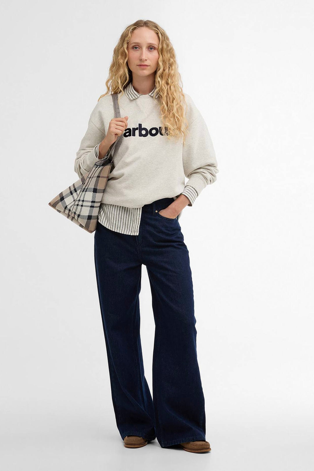 BARBOUR Hartland Crewneck Cloud Marl - Dale