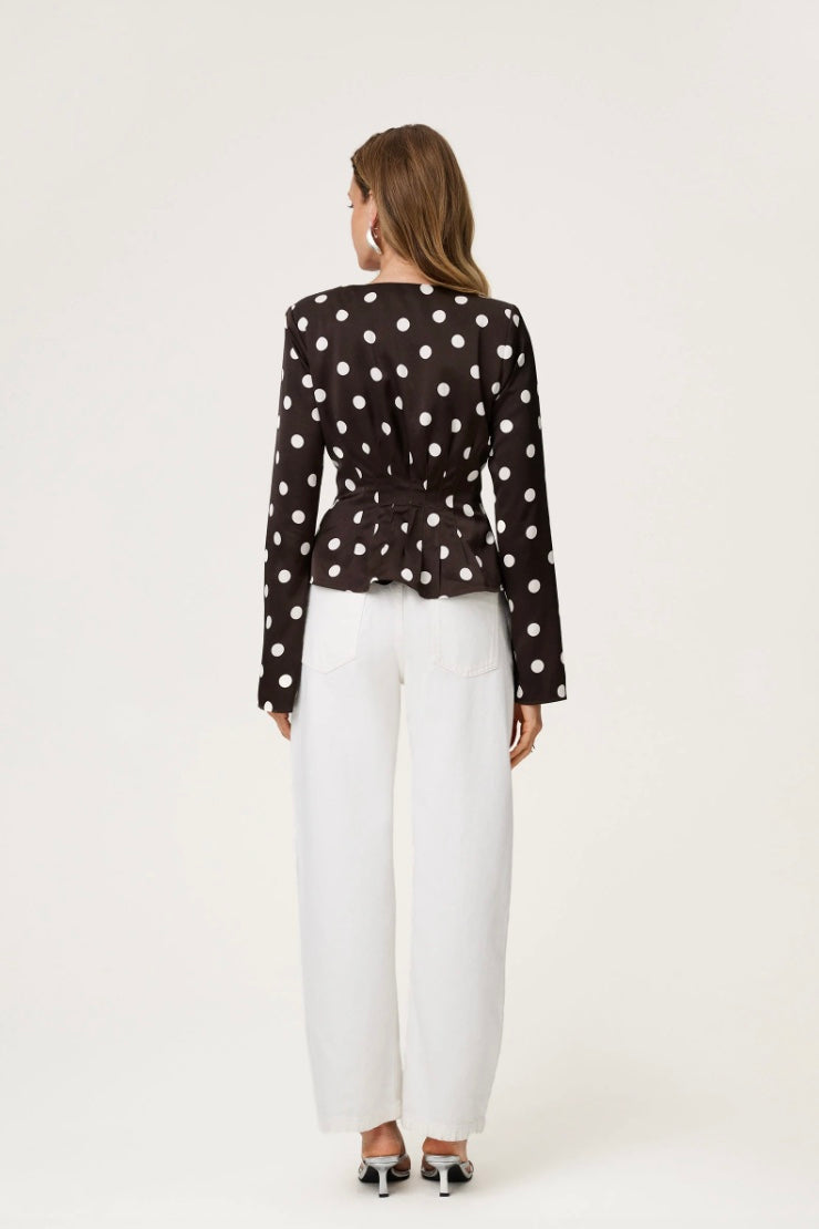 Marmo Blouse Brown Dot