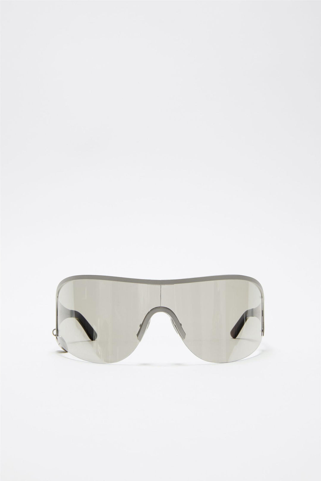 Metal Frame Sunglasses Silver/Transparent