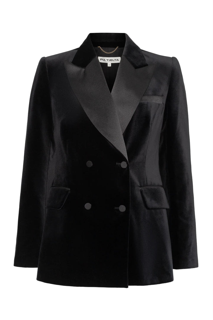 Francis Velvet Blazer Black