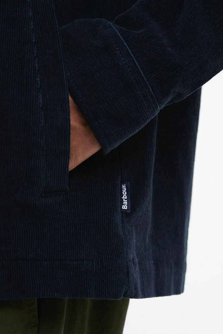 Barbour Tartan Trim Cotton Overshirt Navy