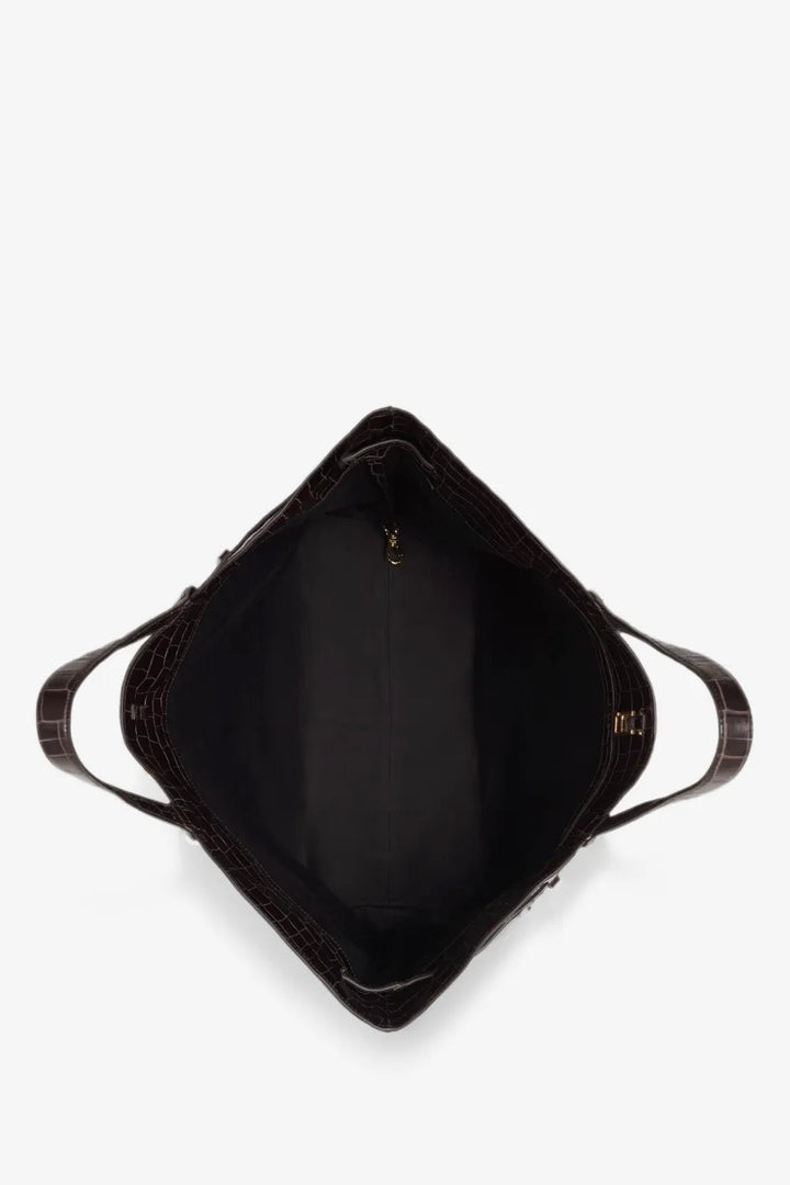 Elly Tote Embossed Dark Brown