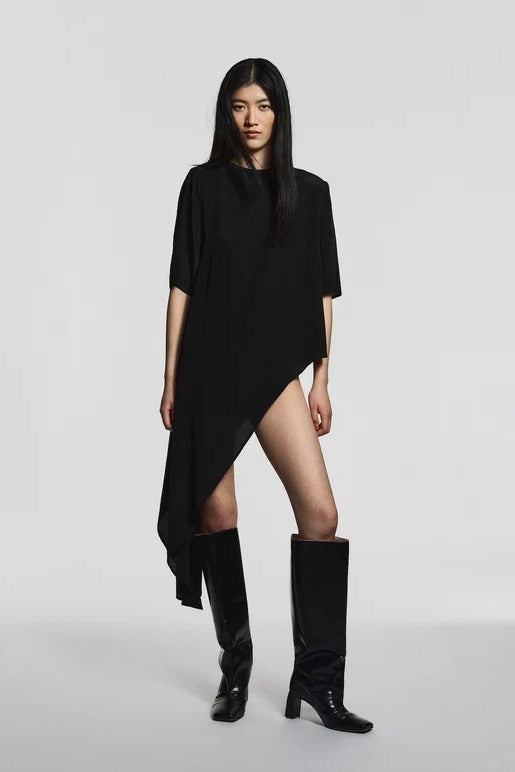Lyngen Silk Top Black