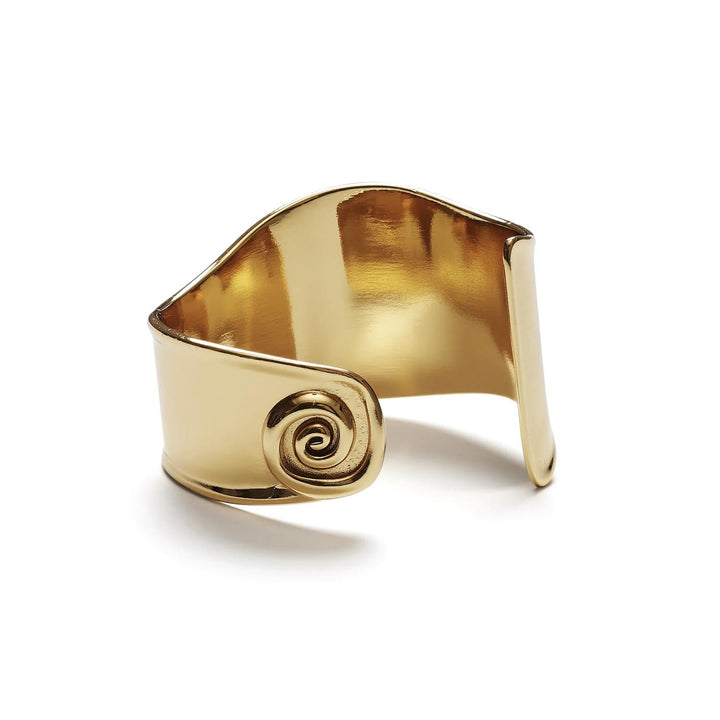 Swirly Square Bangle Gold