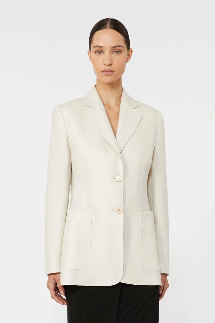 Pure Linen Blazer Beige