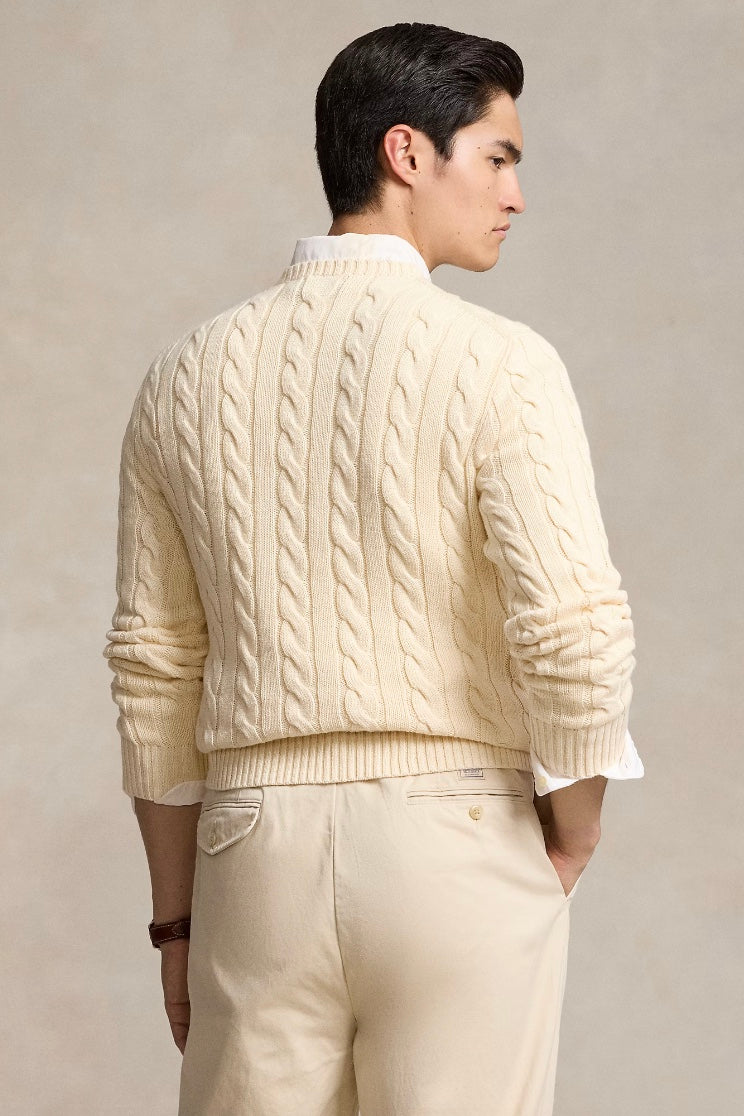 Cable-Knit Cotton Jumper Andover Cream