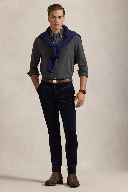 POLO RALPH LAUREN Featherweight Mesh Shirt Grey Heather - Dale