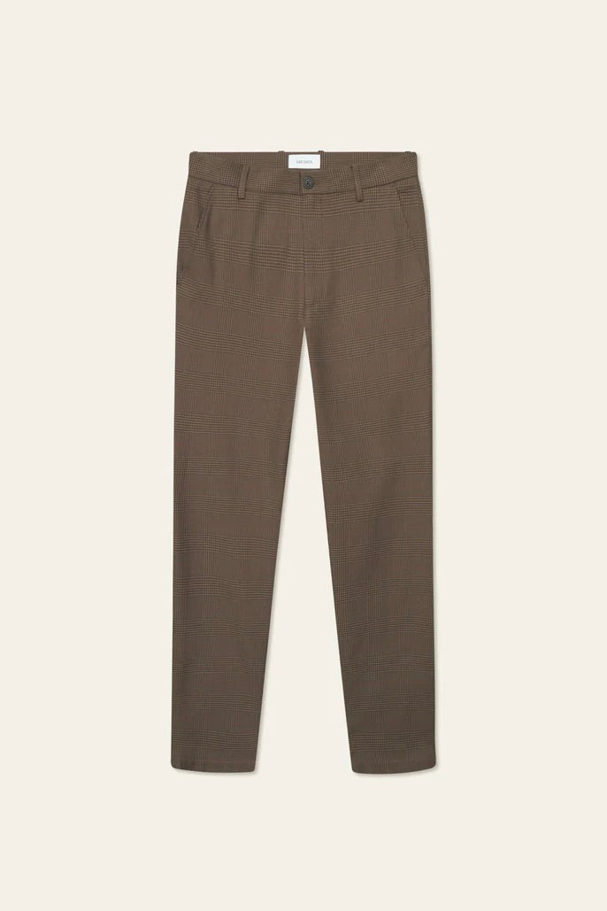 LES DEUX Como Reg Houndstooth Suit Pants Teak - Dale