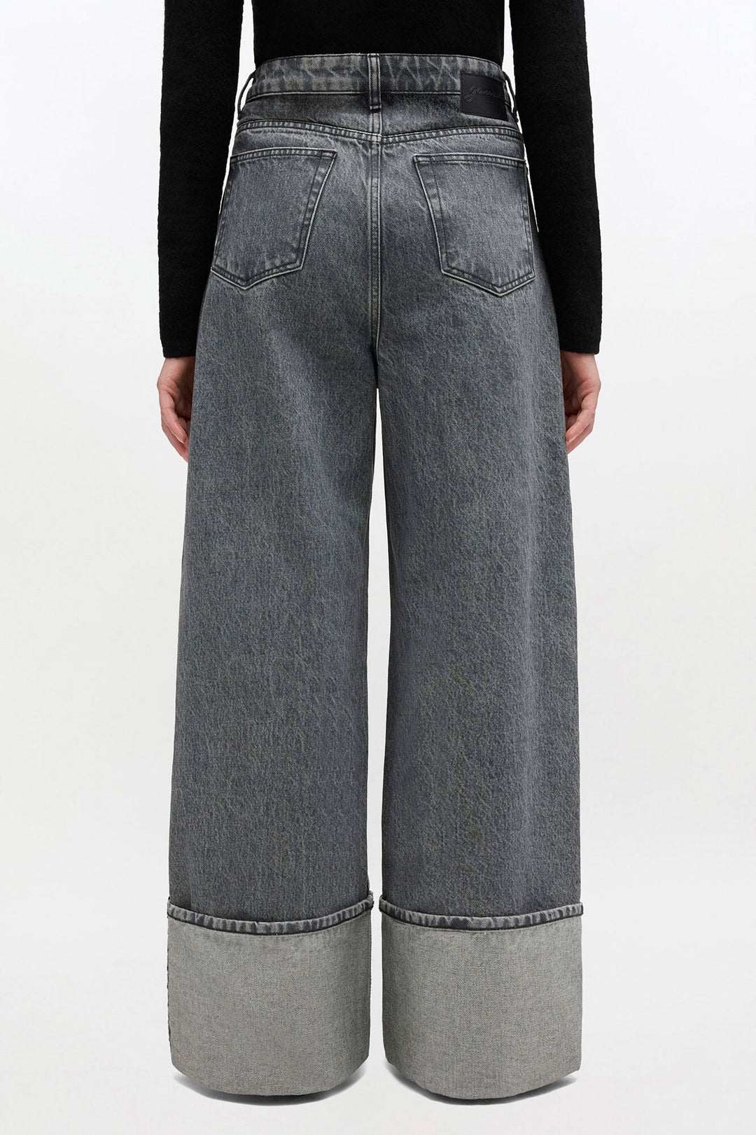 Rigid Denim Double Fly Baggy Jeans