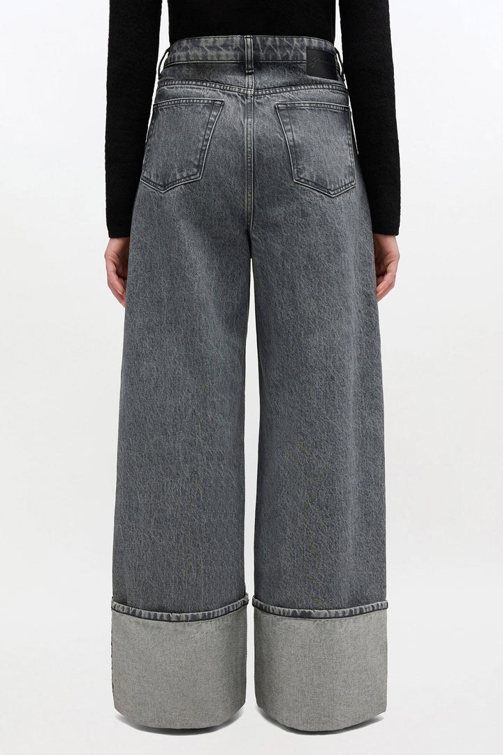Rigid Denim Double Fly Baggy Jeans