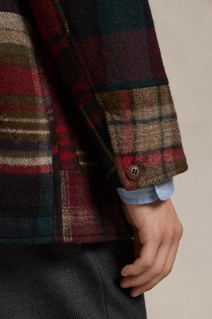 Plaid Patchwork Wool Jacket