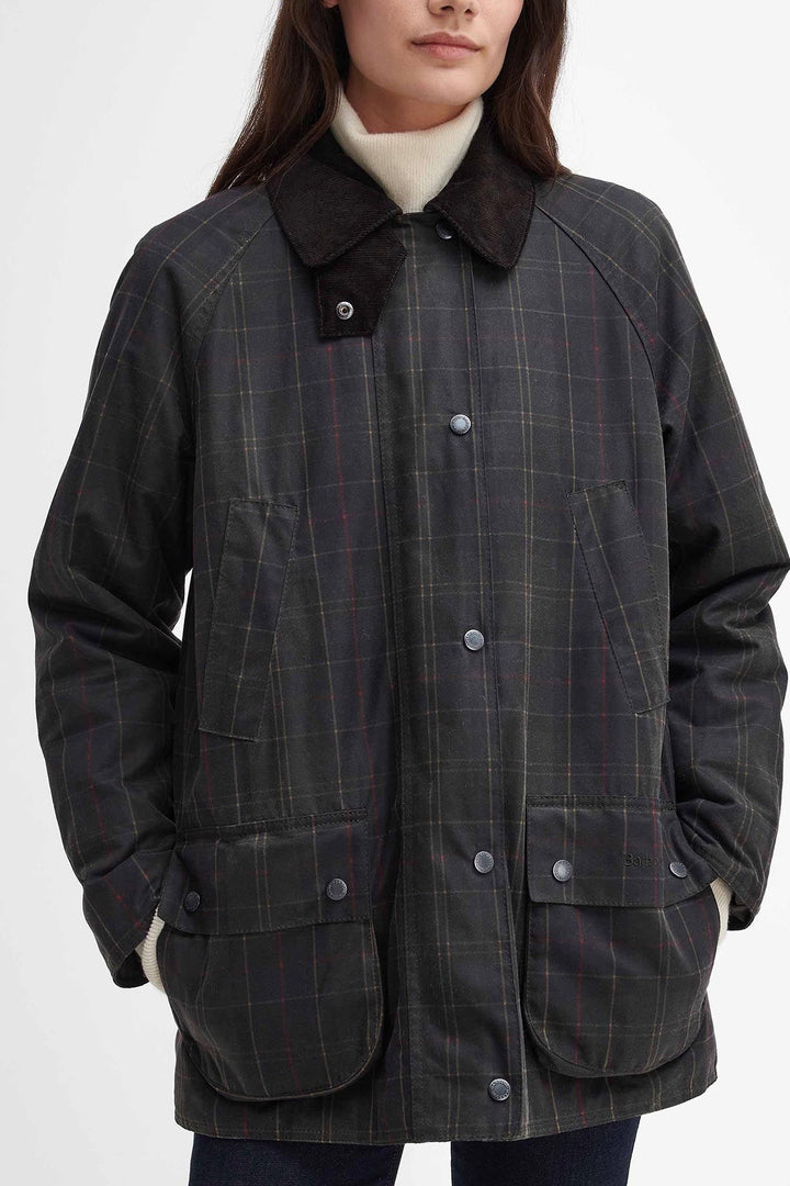 Tartan Ashby Waxed Jacket Dark Classic